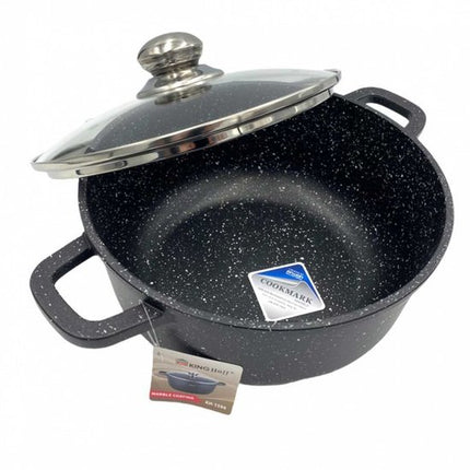 Kinghoff kleine braadpan met aromaknop, 16 cm, 1,3 liter, marmerlaag