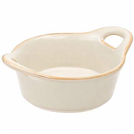 Serveerschaaltjes - Ontbijtkommetjes - Schaaltjes Set van 2 - Ovenbestendig - Magnetronbestendig - Vaatwasserbestendig - Voor Snacks, Dessert en Bijgerechten - 250ml - Aardewerk - Ø12 cm - Beige