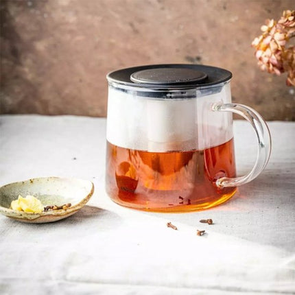 Kinghoff theekan van borosilicaatglas met infusie-inzet, 1 liter