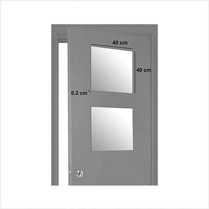 5Five Plak spiegel tegels - 2x stuks - glas - zelfklevend - 40 x 40 cm - vierkant - muur/deur/wand