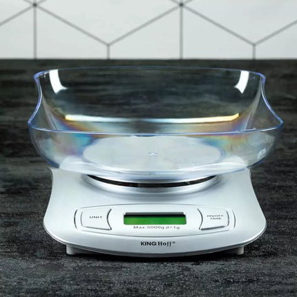 Kinghoff Serie - Digitale Keukenweegschaal - 5 kg - Tarra Functie - Batterij Inclusief