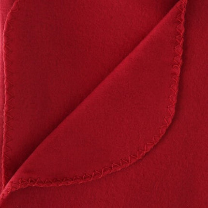 Microvezel plaid set van 2, zachte fleece deken, 125 x 150 cm, rood