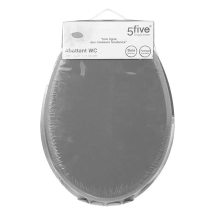 5Five Toiletbril Colors - grijs - MDF/HDF hout - universeel - standaard wc bril bevestiging