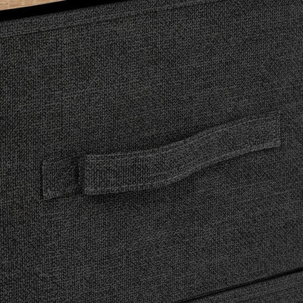 5FIVE Opbergkast Pisa - 5 mandjes - grijs - 45 x 30 x 114 cm - metaal/hout/stof - opbergen