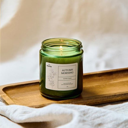 Homla Tofu geurkaars set van 2, Opium Black & Autumn Morning, 190 g per stuk