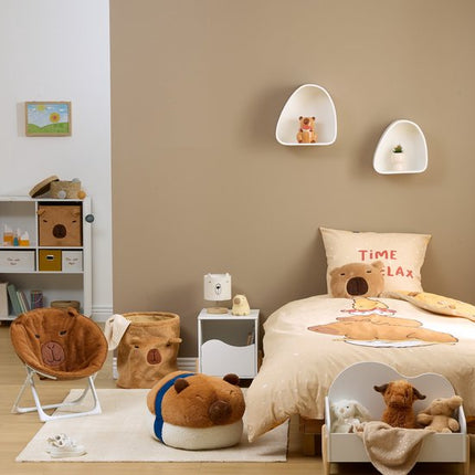 Atmosphera Kids Capybara Opvouwbare Opbergmand - 29x29x29cm - Bruin