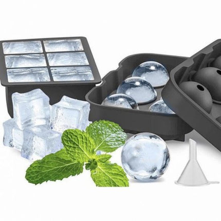 Ruhhy Siliconen Vormen: XXL IJsklontjes en Perfecte IJsbollen voor Uw Drankjes
