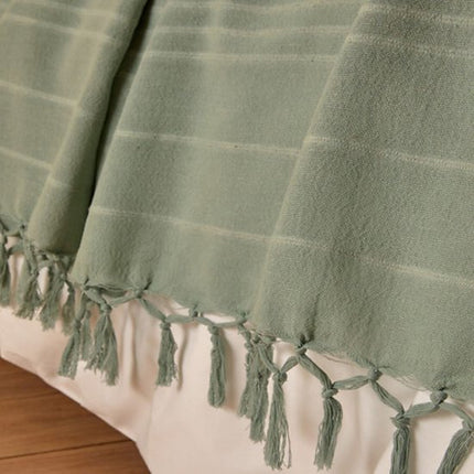 Atmosphera - Plaid Anjali Terracotta - 160 x 220 cm Met Franjes - Rayon