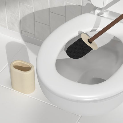 5Five Argiléo Toiletborstel in houder - 12x8x39cm - Beige