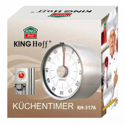 Kinghoff - Magnetische Keuken Timer - Mechanisch - RVS