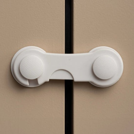 SIPO Kast- en Ladebeveiliging - Babyproof Sloten Set - Smart Lock of Snap-Lock - Set van 6 per doos - Snap-Lock kast- en Ladesloten - Set van 10 per doos - Kinderbeveiliging met 3M Tape - Wit