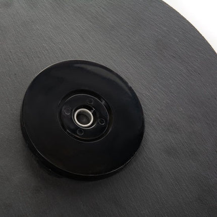 Homla - B2STONE Draaiplateau Serveerplank met Mes - Leisteen Kaasplank - Draaiend Tapas Bord - Luxe Serveerplank Kaas - Borrelplank - Snack Plateau met Draaisysteem - Ø30cm - Zwart