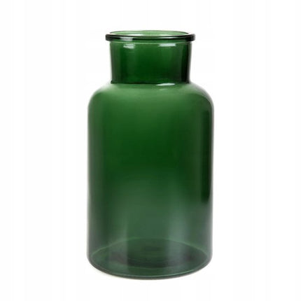 Homla - Tenno Bloemenvaas - Decoratieve Vaas - Modern Design - Groot Glazen Vaas voor Droogbloemen & Boeket- Scandinavisch Interieur - Stijlvolle Woonaccessoire - Ø14.5 x 25.5 cm - Groen