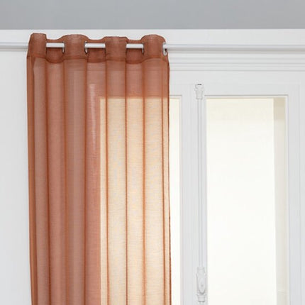 Moly Gordijn - Vitrage Gordijnen - Sheer Curtains – Lichtdoorlatende Raamgordijnen - Moderne Raamdecoratie voor Woonkamer & Slaapkamer - Polyester - 135 x 240 cm - Terracotta