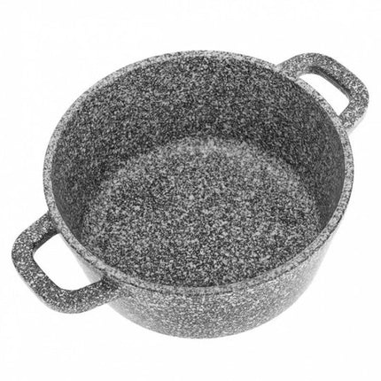 Klausberg kookpan met glazen deksel, marmer grijs, 16 cm, 1,3 liter