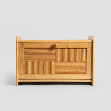 Homla - Tenaro Broodtrommel - Brooddoos met Klep - Brood Bewaarbox Groot - Vershoud Broodtrommel Keuken - Duurzame Bamboo Bread Box - Bamboe - 38 x 25 x 24 cm - Natuurlijk