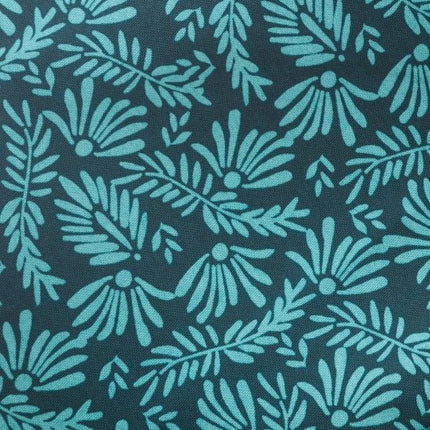 Atmosphera Tafelkleed van polyester rond - D180 cm - blad print blauw - Eettafel tafelkleden