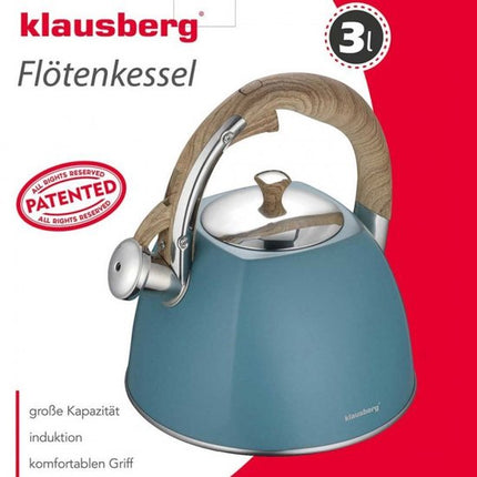 Klausberg KB-7499 fluitketel - 3L - rvs - alle warmtebronnen