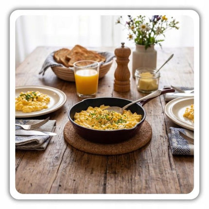 Hage - Koekenpan - Geëmailleerde Gietijzeren Koekenpan - Cast Iron Frying Pan - Geschikt voor Inductie, Gas & Oven - Ø20 x 4.5 cm - Paars
