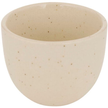 Espressokopjes - Espressoglaasjes - Kleine Koffiekopjes - Set van 6 - Keramische Koffiekopjes - Faience - Vaatwasser- & Magnetronbestendig - 100 ml - Crème