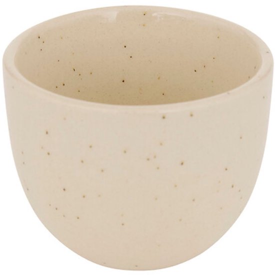 Espressokopjes - Espressoglaasjes - Kleine Koffiekopjes - Set van 6 - Keramische Koffiekopjes - Faience - Vaatwasser- & Magnetronbestendig - 100 ml - Crème