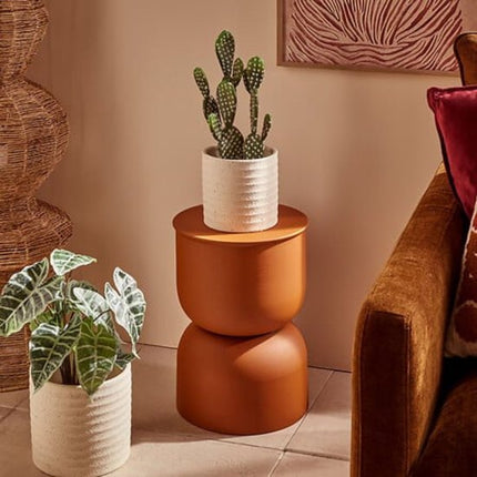 Atmosphera – Totem Salontafel Palomba – Oker Ø 31 cm Staal H 41.8 cm – Geen Montage