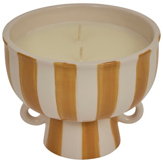 Chéri Geurkaars Pot - Scented Candle 1 Lont Luxe Decoratie Kaars 25u Brandtijd - Bloemige & Kruidige Geurkaars Woonkamer Sfeerkaars - Decoratieve Kaars in Pot Gift Idea - Keramische - 310g - Geel