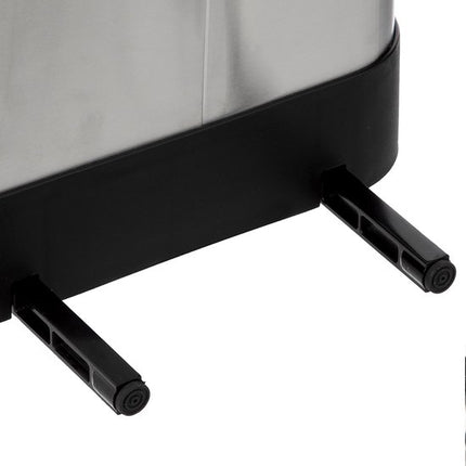 5Five Prullenbak/pedaalemmer Ariane - zilver - rvs metaal - 30 liter - 42 x 25 x 62 cm - keuken