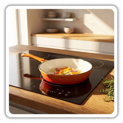 Hage - 4-Delig Gietijzeren Keukenset - Braadpan 5L 26 cm met Deksel & Koekenpan 20 cm - 2 Zout- en Pepermolens 100 ml - Geëmailleerd - Inductie, Gas & Oven - Keramische Maalschijven - Oranje