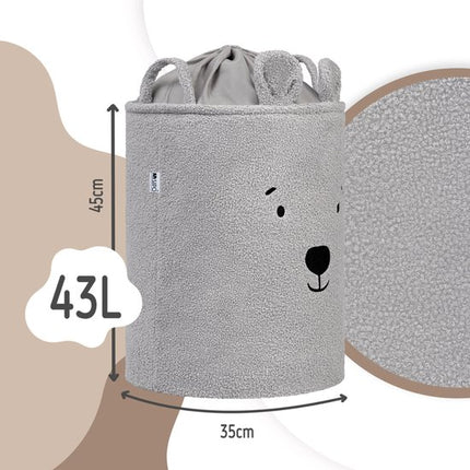 Sipo Opbergmand XL met trekkoord 43 liter 35 x 35 x 45 cm grijs