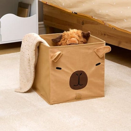 Atmosphera Kids Capybara Opvouwbare Opbergmand - 29x29x29cm - Bruin