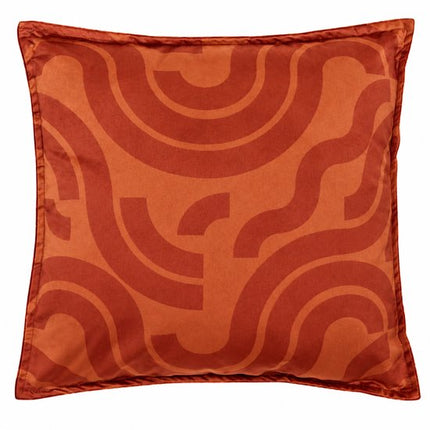 Bedkussen - Decoratief Kussen - Sierkussen Set van 2 - Fluweelzachte Polyester - Afneembare Hoes - Rits - Wasbaar - Binnengebruik - Voor Bed, Bank en Fauteuil - Woonkamerdecoratie - 45 x 45 cm - Terracotta