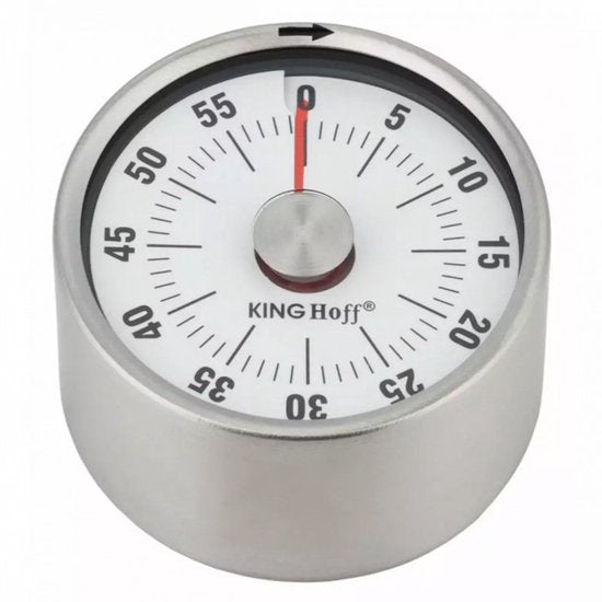 Kinghoff - Magnetische Keuken Timer - Mechanisch - RVS