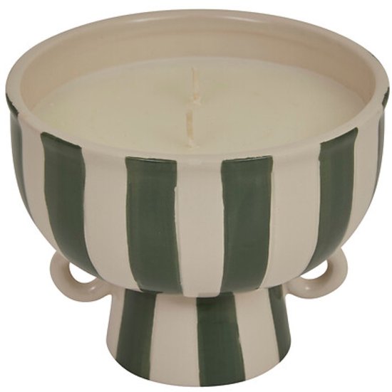 Chéri Geurkaars Pot - Scented Candle - Luxe Decoratie Kaars - 25u Brandtijd - Bloemige & Kruidige Geurkaars - voor Woonkamer Sfeerkaars - Decoratieve Kaars in Pot Gift Idea - Keramische - 310g - Groen