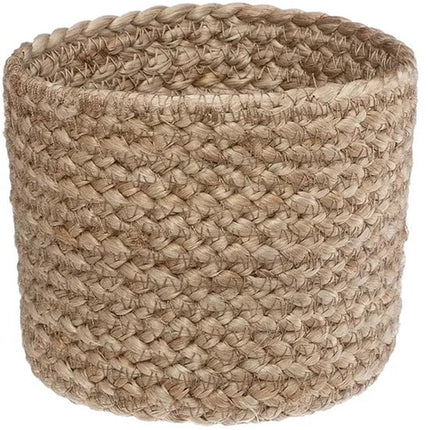 ATMOSPHERA Set van 3 beige en zwarte jute opbergmanden