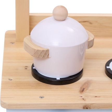 Atmosphera Kids Houten Keuken - Volledig uitgerust houten keukenimitatiespel - Met accessoires