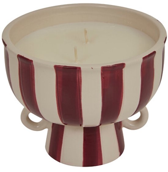 Chéri Geurkaars Pot - Scented Candle - Luxe Decoratie Kaars - 25u Brandtijd - Bloemige & Kruidige Geurkaars - voor Woonkamer Sfeerkaars - Decoratieve Kaars in Pot Gift Idea - Keramische - 310g - Rood