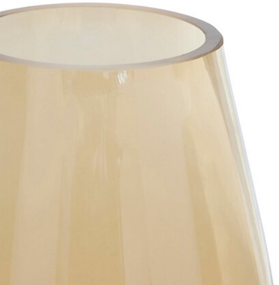 Alexis Transparante Vaas met Gouden Craquelé - Glas - Hoge Bloemenvaas 40 cm - D. 13 cm - Decoratieve Vaas