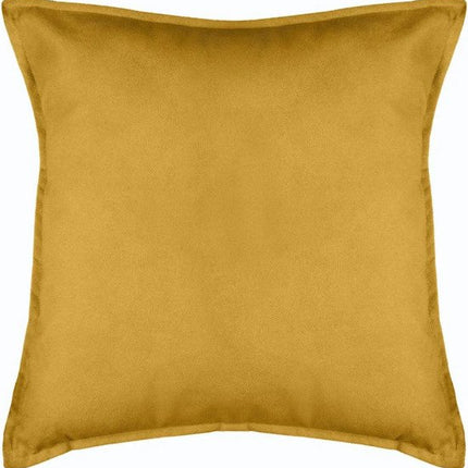 Atmosphera Bank/sierkussens huiskamer Sophia - 52 x 52 cm - Okergeel - polyester - met rits