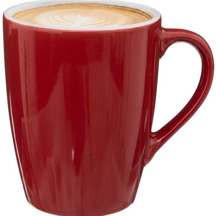 5Five koffiemokken Colorama rood, set van 12 stuks, keramiek, 380 ml