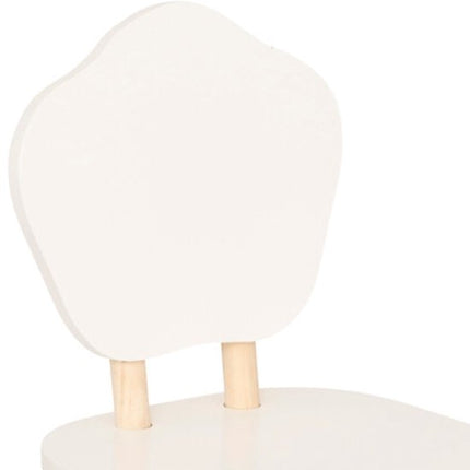 Kinderstoel - Peuter Stoeltje - Houten Stoel Kinderkamer - Kleine Kinderstoel - Set van 2 - Douceur Organic Stoel - Zelfmontage - MDF - 47 cm Hoog - Wit en Hout