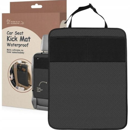 Sipo - Auto Stoelbeschermer Kind - Kick Mat Auto Achterbank - Beschermmat Autostoel met Opbergvakken - Universele Rugleuning Beschermer - Waterafstotend - ca. 61 x 43 cm - Zwart