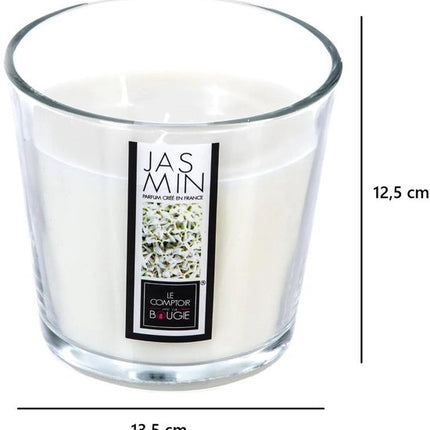Atmosphera geurkaars jasmijn in glas, set van 4, 40 branduren, 13 x 12 cm