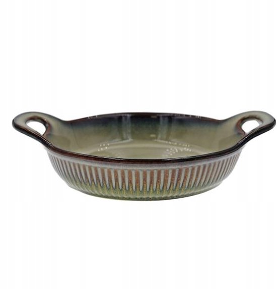 Keramische Ovenschaal OMBRES 27cm met Handvatten - Mix van 4 Kleuren