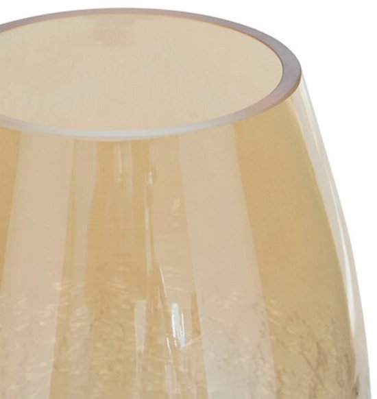 Alexis Transparante Vaas met Gouden Craquelé Effect - Glas - Hoogte 25 cm - Bloemenvaas - Siervaas - Decoratief Glas