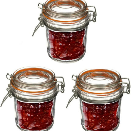 Secret de Gourmet Inmaakpot/voorraadpot - 18x stuks - 330 ml - glas met beugelsluiting - weckpot