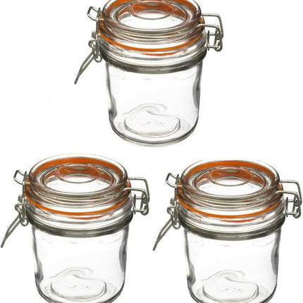 Secret de Gourmet Inmaakpot/voorraadpot - 18x stuks - 330 ml - glas met beugelsluiting - weckpot