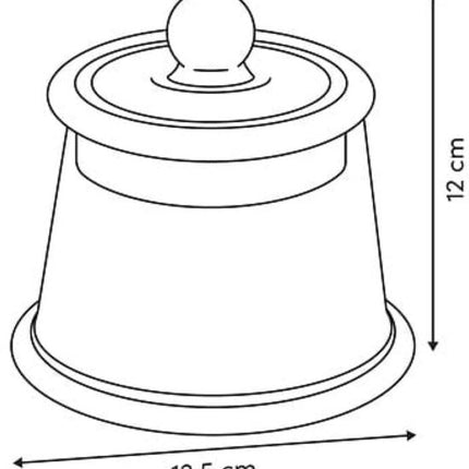 Snoeppot - Voorraadpot - Snoepglas - Glazen Bewaarpot met Deksel - Voor Snoep, Koekjes, Chocolade & Kleine Etenswaren - Vaatwasserbestendig - 0.4 Liter - Ø12.5 x 12 cm - Transparant