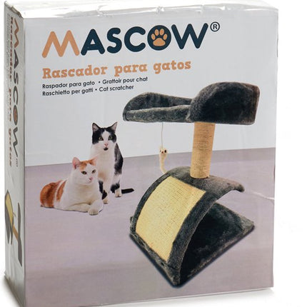Mascow Krabpaal voor Katten - Boomstructuur - Grijs/Hout - 33x30,5x40cm
