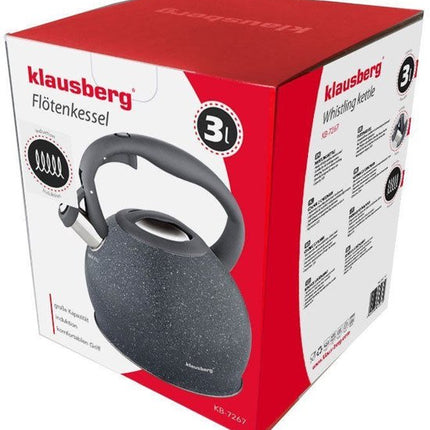 Klausberg KB-7267 fluitketel - 3L - rvs - alle warmtebronnen